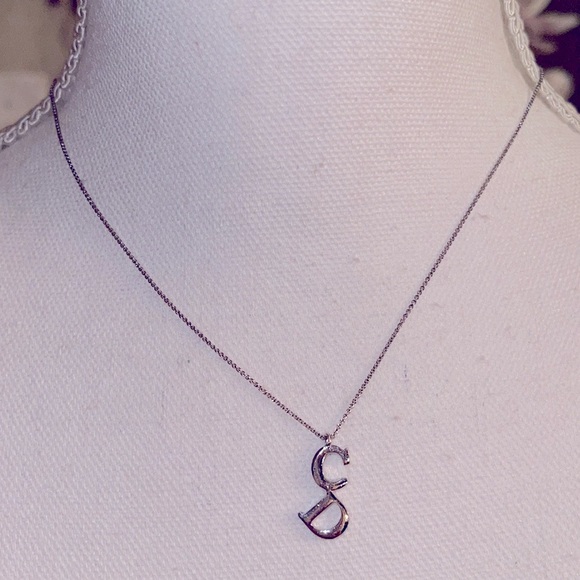 Christian Dior CD Drop Pendant Necklace - Picture 1 of 10